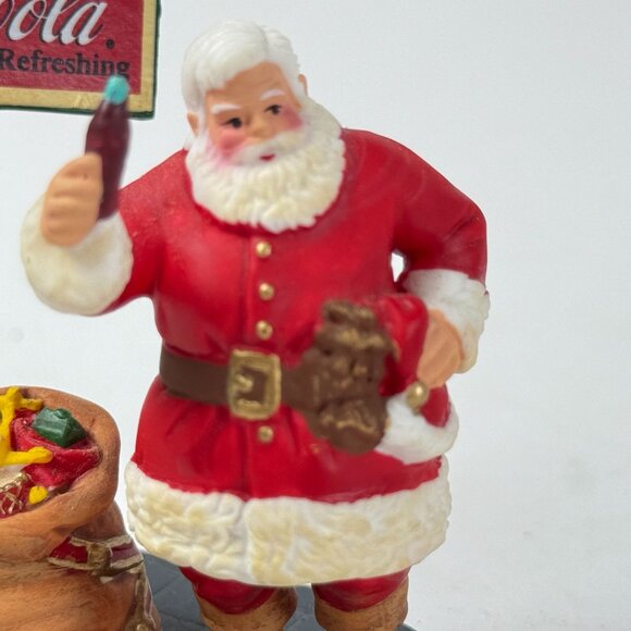 Coca-Cola Santa Claus Figurine Department 56 Village Decor 3" Without Box - Picture 6 of 9